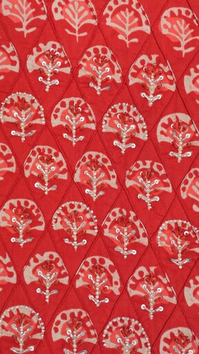 JAIPURI PURE COTTON HAND BLOCK UNSTITCHED SUIT