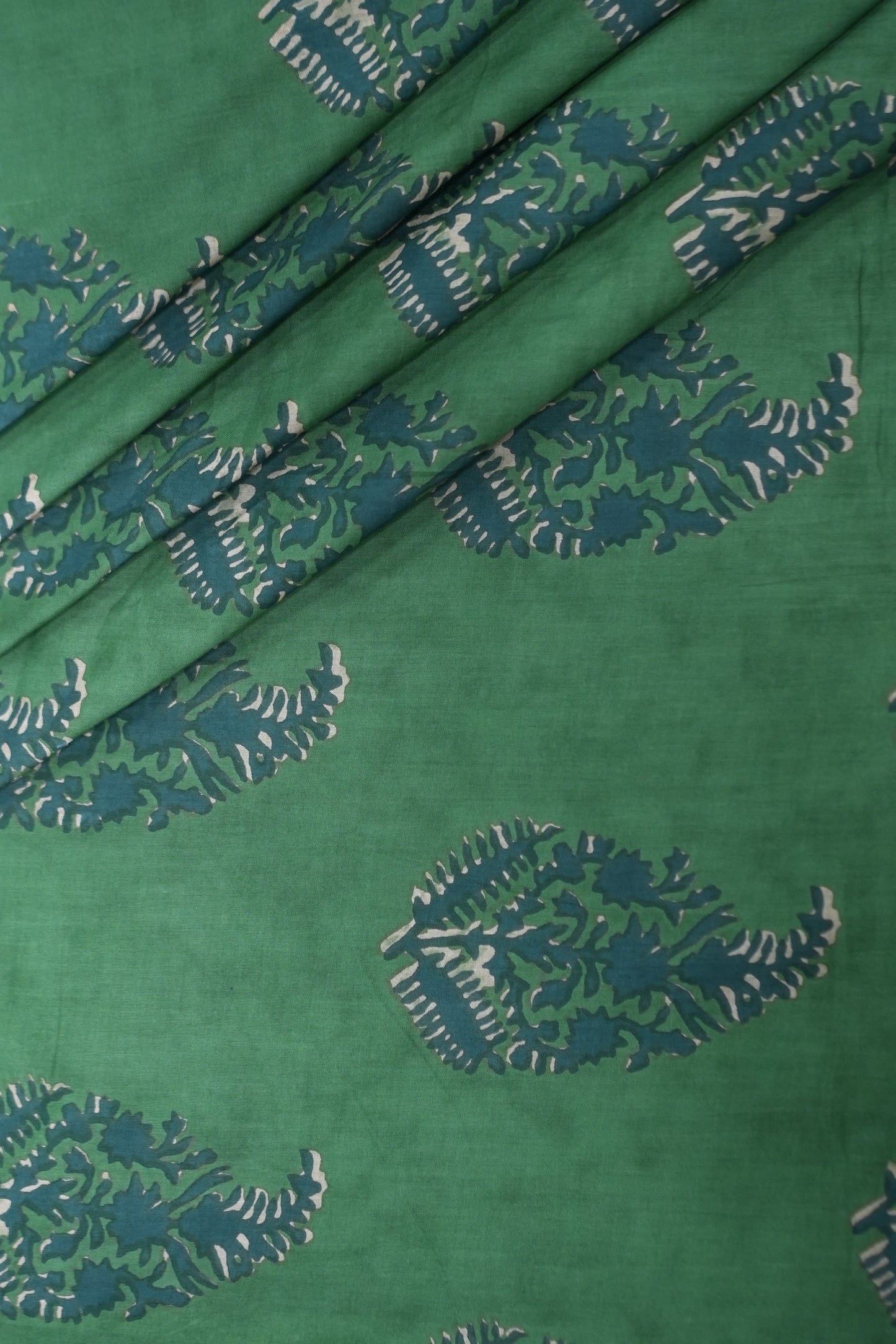 LUSH GREEN IKAT-INSPIRED COTTON FABRIC
