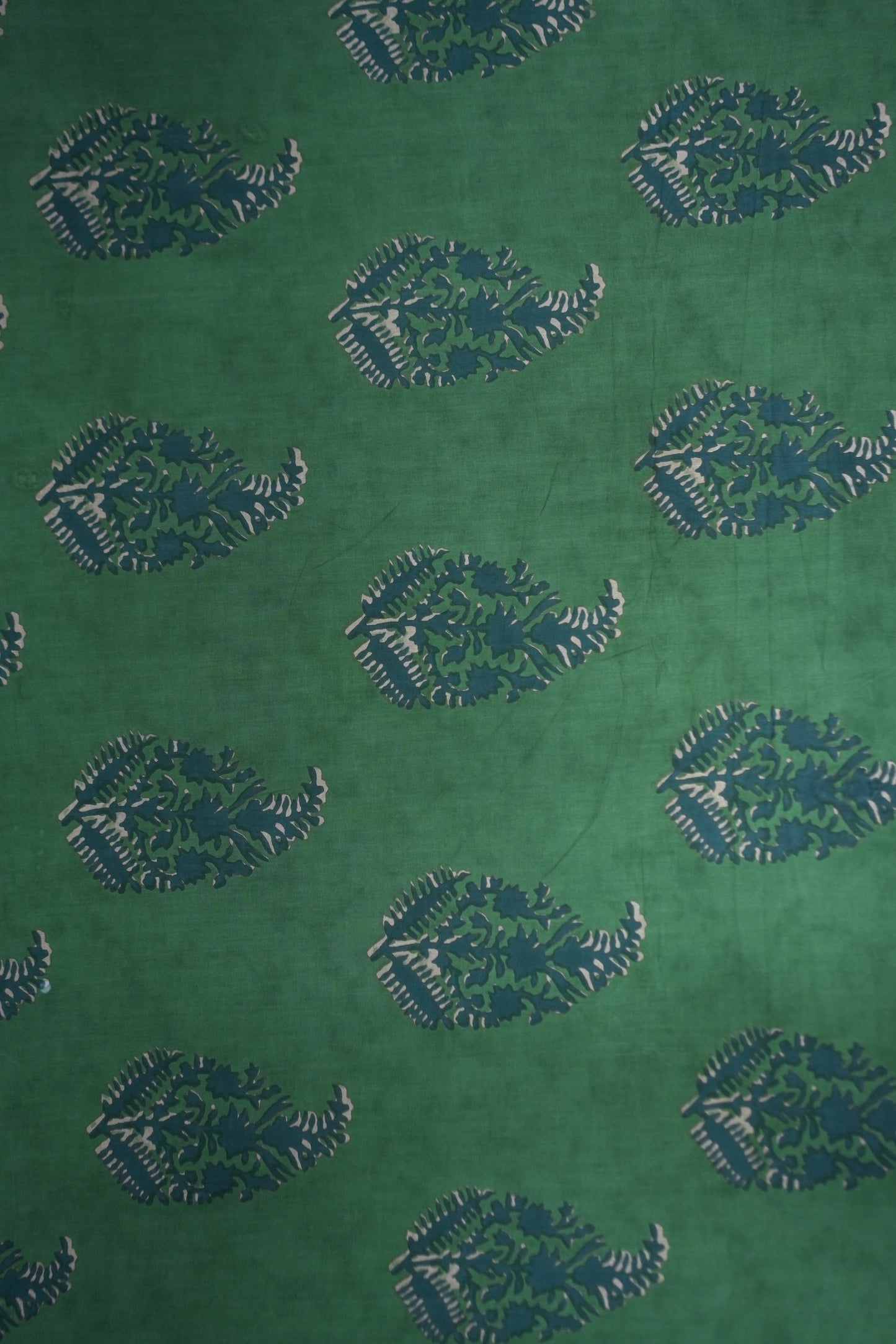 LUSH GREEN IKAT-INSPIRED COTTON FABRIC