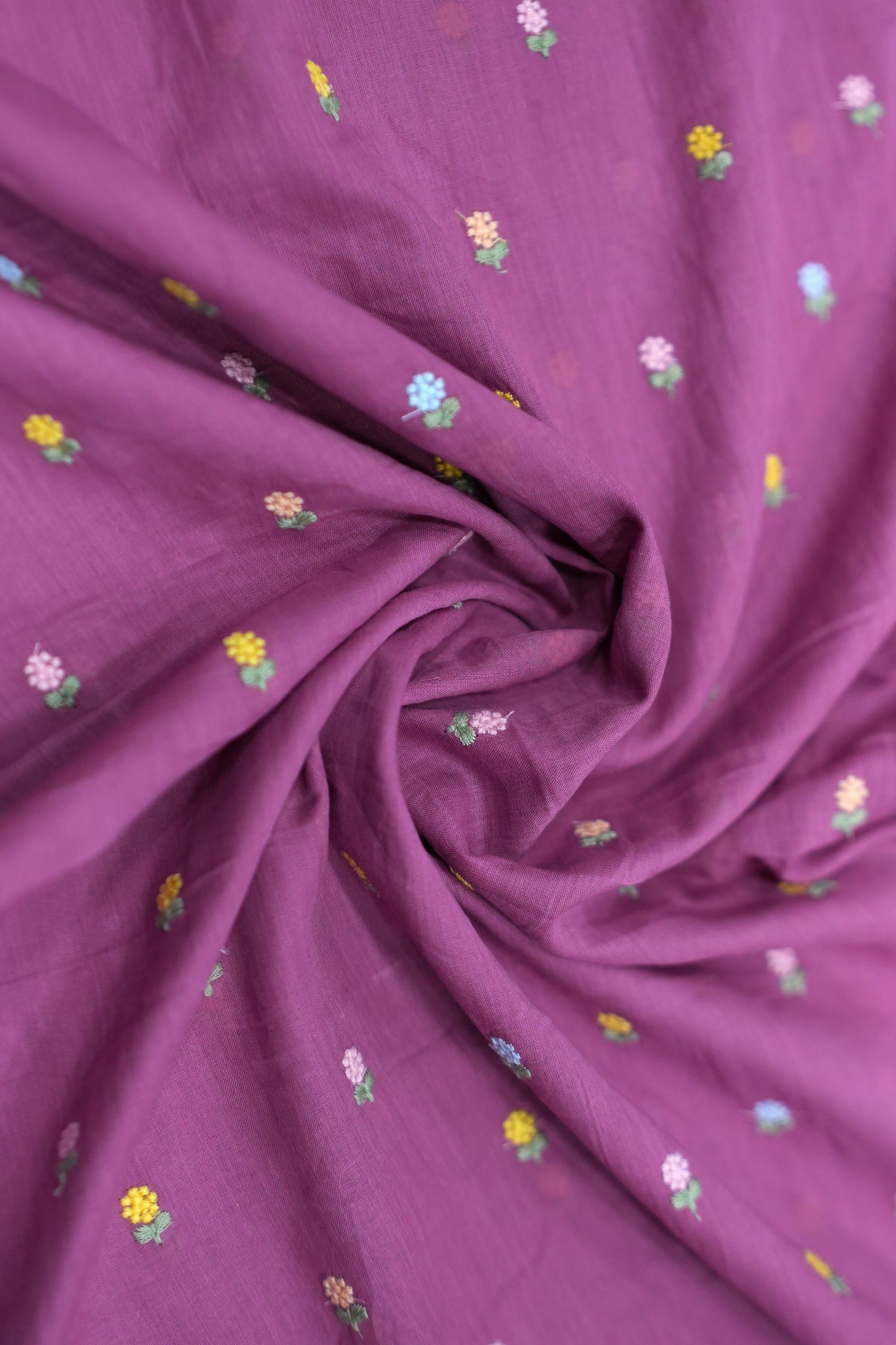 MUL COTTON WITH FLOWER EMBROIDERY