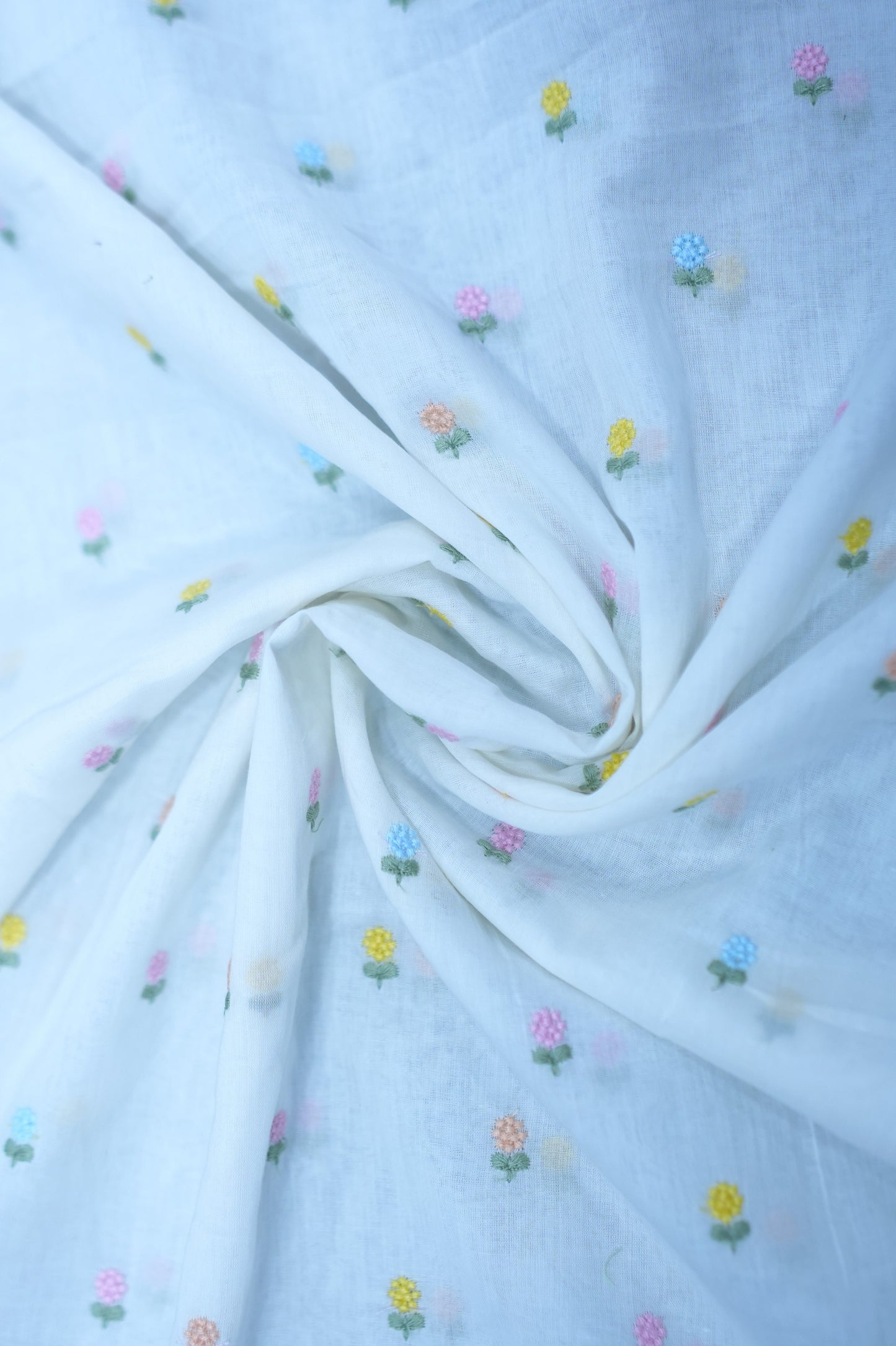 MUL COTTON WITH FLOWER EMBROIDERY