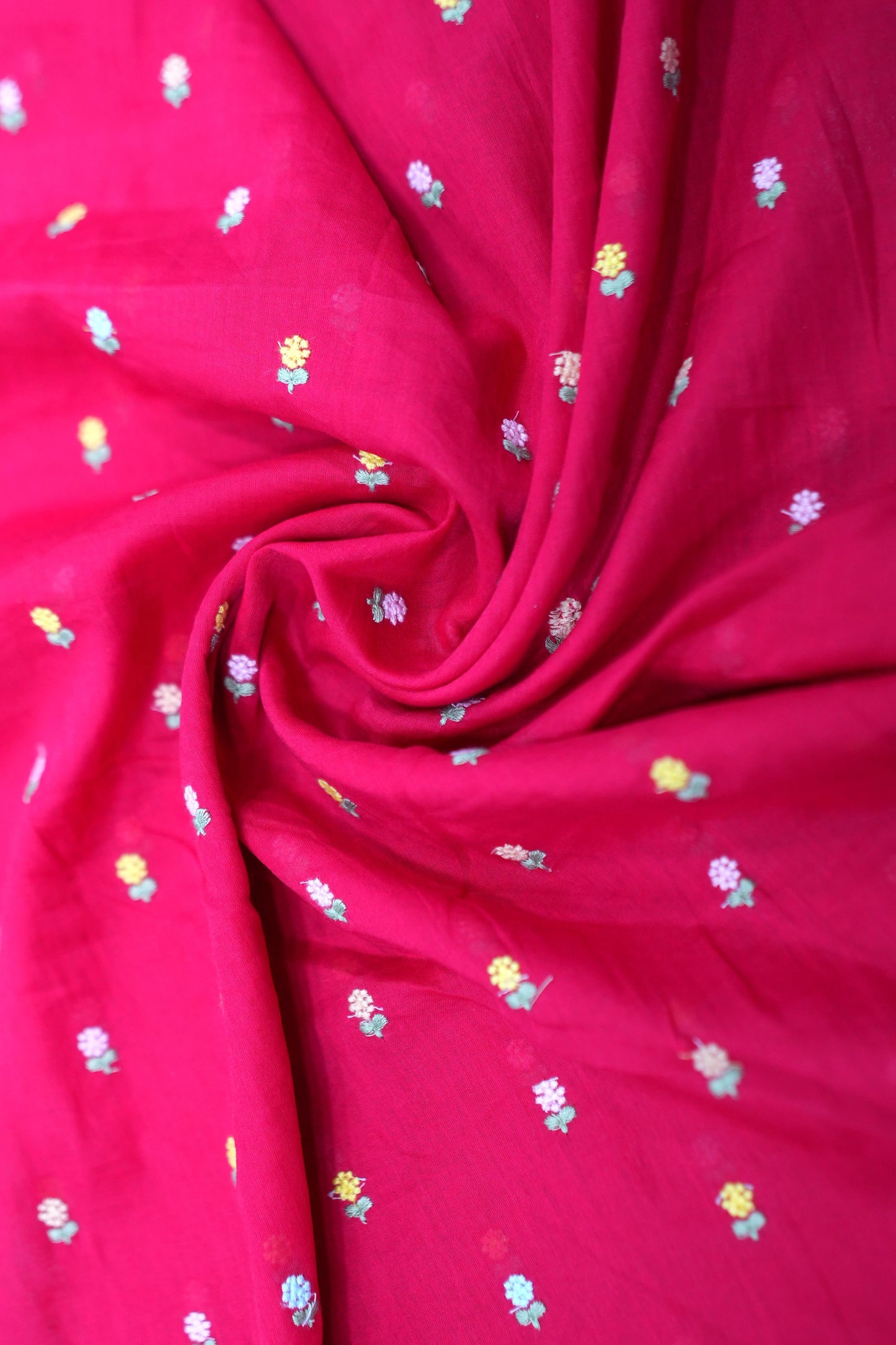 MUL COTTON WITH FLOWER EMBROIDERY
