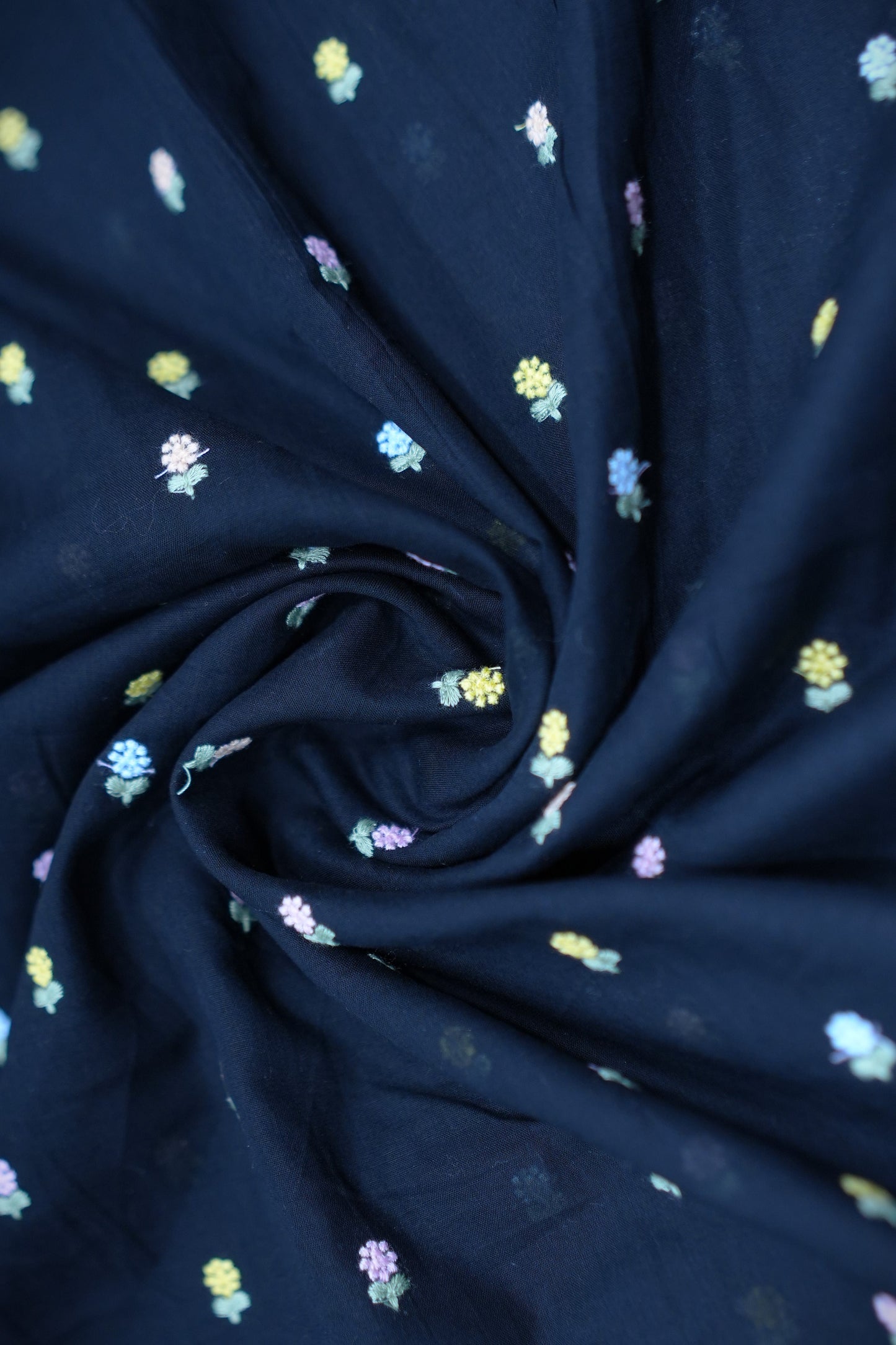 MUL COTTON WITH FLOWER EMBROIDERY