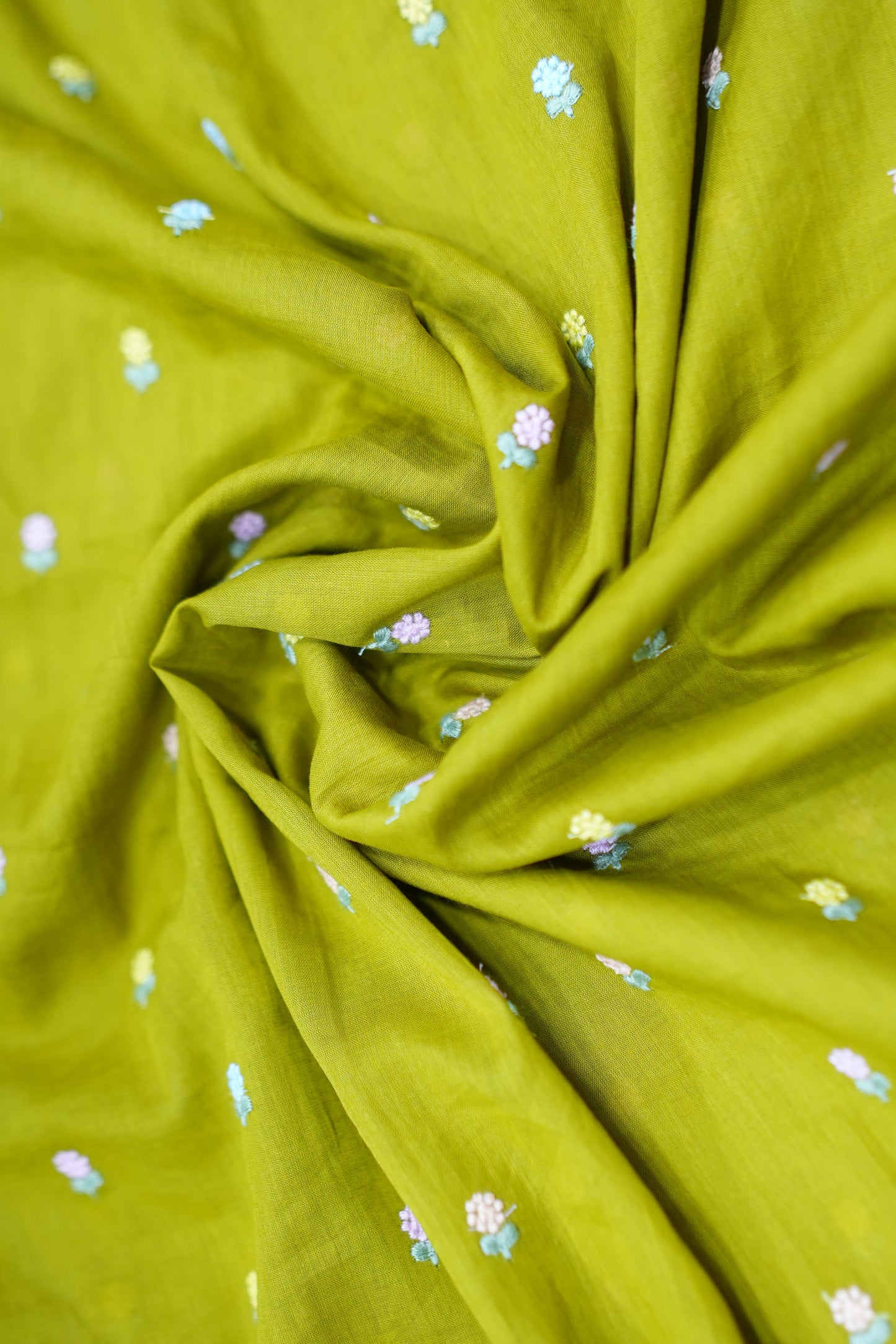 MUL COTTON WITH FLOWER EMBROIDERY