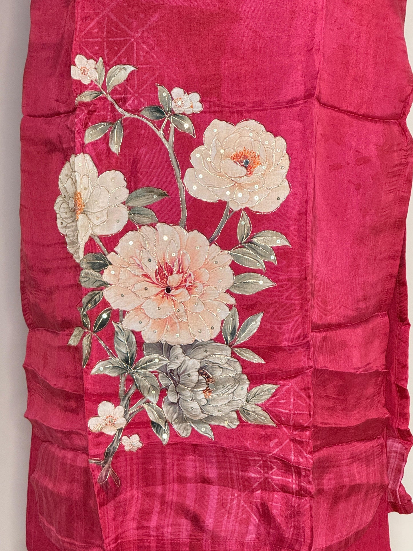 Gulnaar Crimson Embroidered Kurta Set