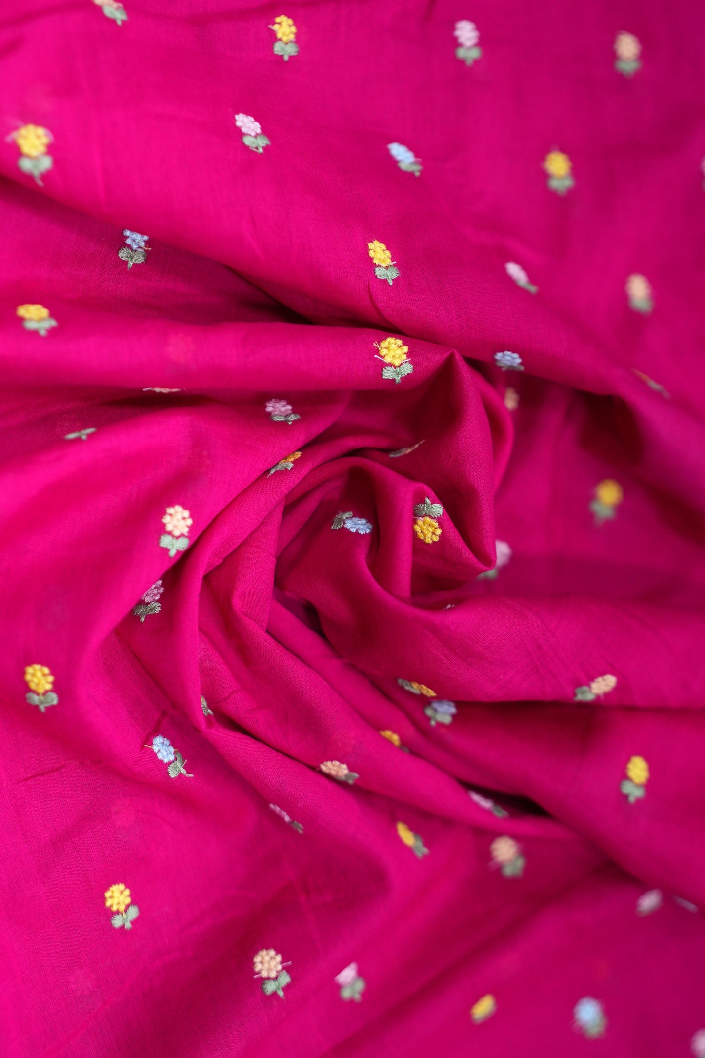 MUL COTTON WITH FLOWER EMBROIDERY