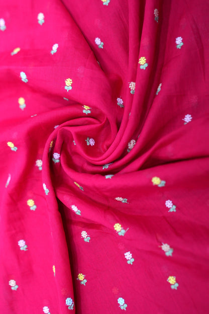 MUL COTTON WITH FLOWER EMBROIDERY