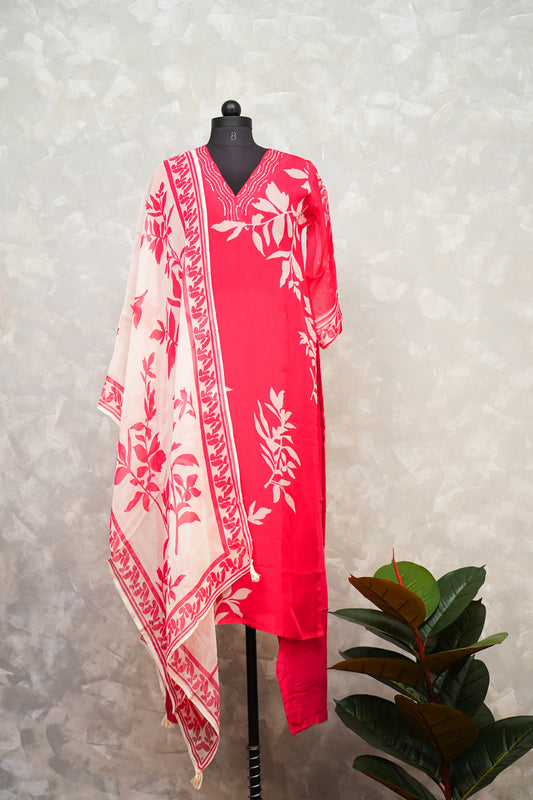 FUCHSIA FLORAL SUIT SET 3