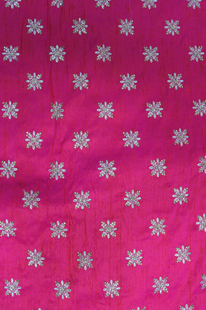 SNOWFLAKE INTRICATE EMBROIDERY FABRIC