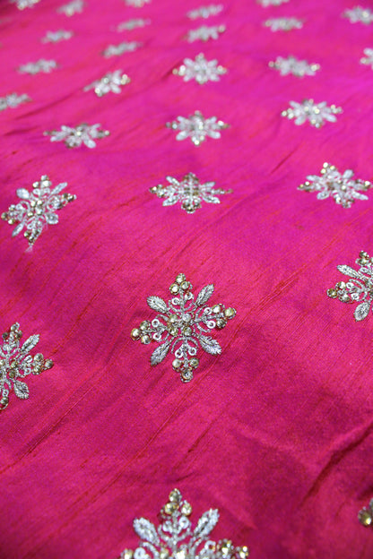 SNOWFLAKE INTRICATE EMBROIDERY FABRIC