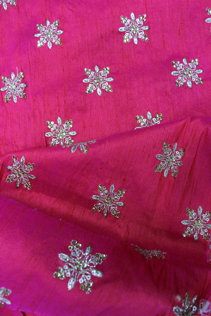 SNOWFLAKE INTRICATE EMBROIDERY FABRIC