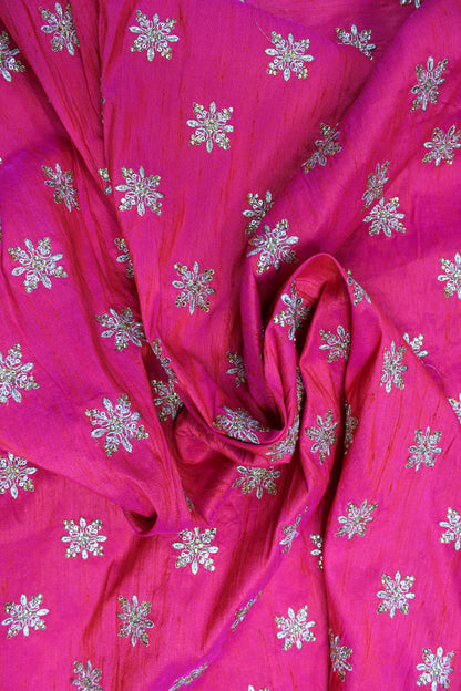 SNOWFLAKE INTRICATE EMBROIDERY FABRIC