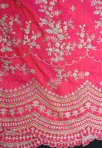 FLORAL FANTASY EMBROIDERED SILK FABRIC