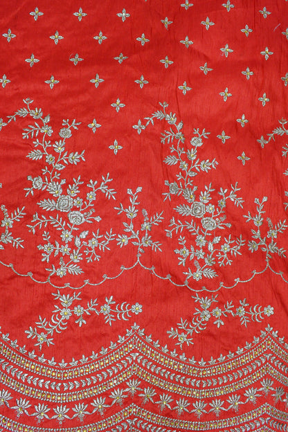 FLORAL FANTASY EMBROIDERED SILK FABRIC