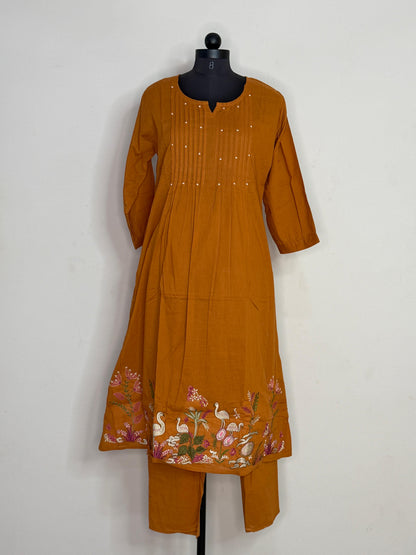 Amber Garden Embroidered Kurta Set