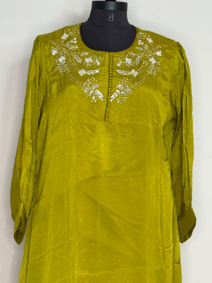 Olive Aura Embellished Kurta Set