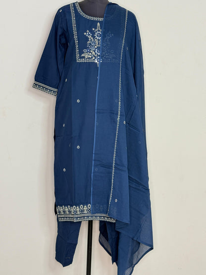 Midnight Indigo Elegance Kurta Set