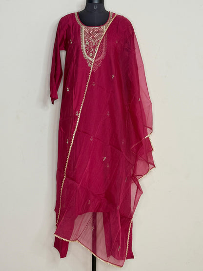 Ruby Aangan Embroidered Kurta Set