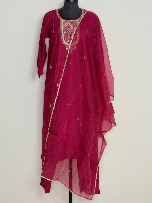 Ruby Aangan Embroidered Kurta Set