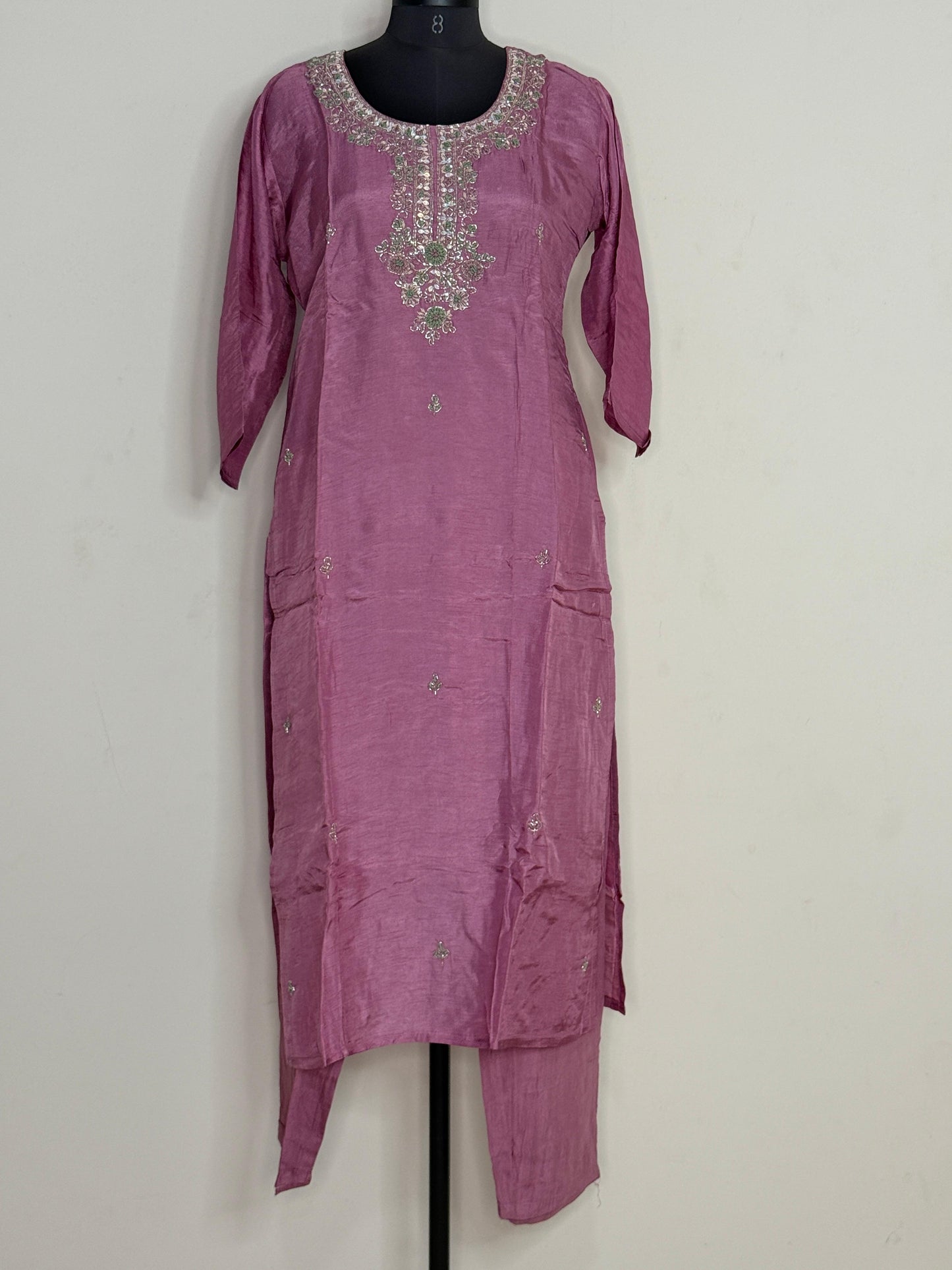 Rosewood Mist Embroidered Kurta Set