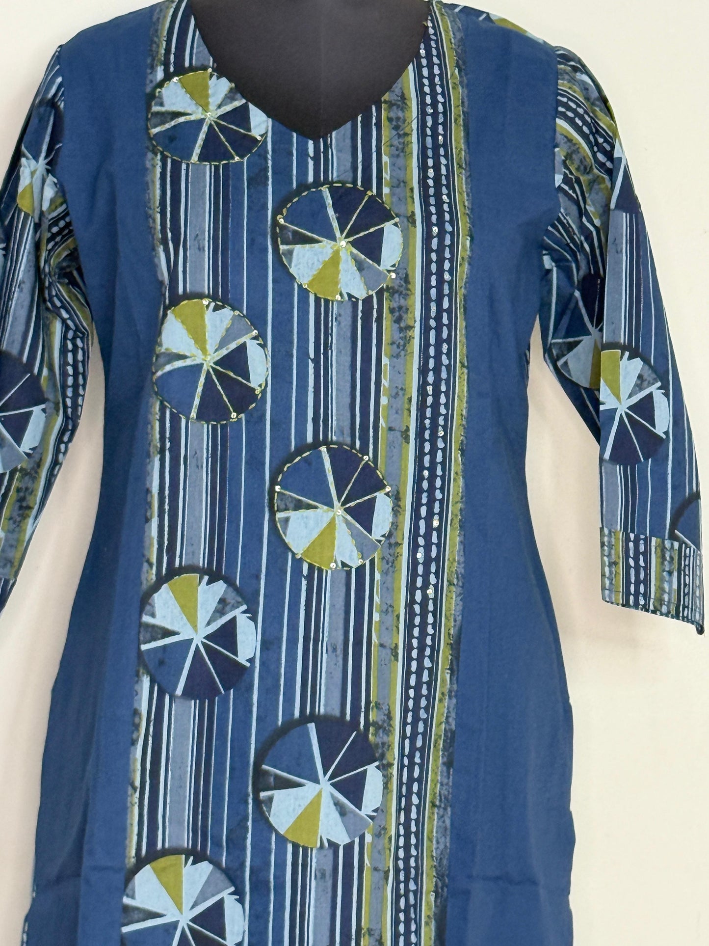Indigo Chakra Cotton Kurta Set